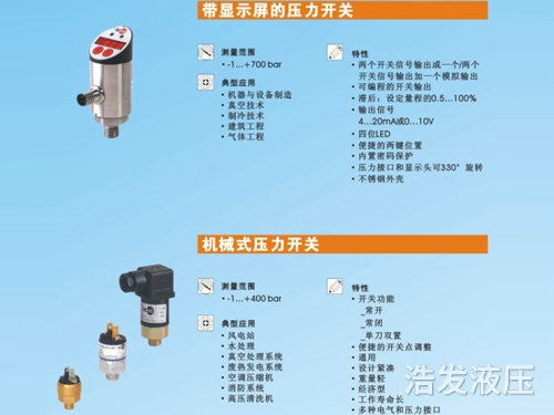 顯示屏、機(jī)械式壓力開關(guān)